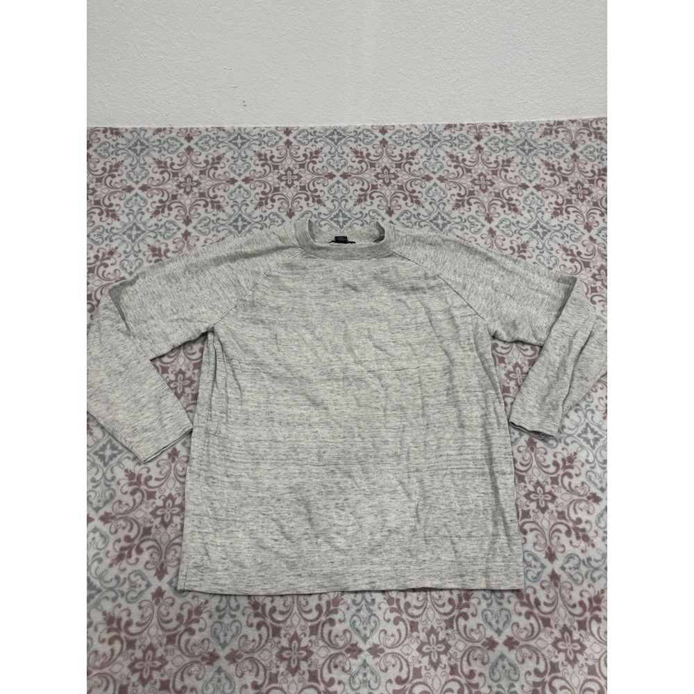Art of Rhetoric Mens Gray Heather Raglan Long Sleeve Crewneck Knit Top L
